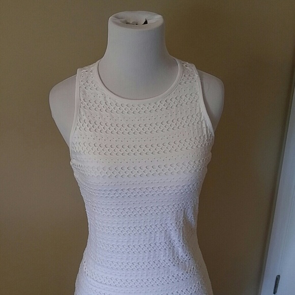 Cache Dresses & Skirts - Cache Beautiful White Eyelet Dress